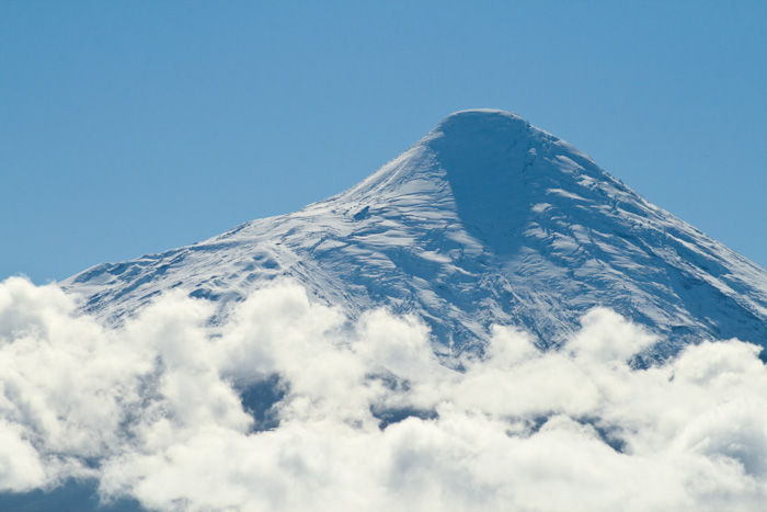 The peak of Mount Osorno, Chile.