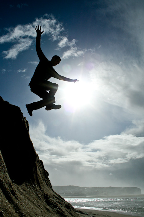 Luke jumping (photo by Pola).