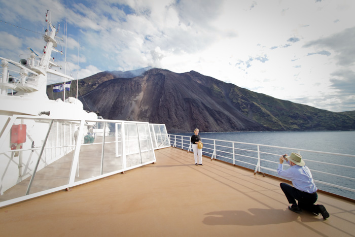 Stromboli Volcano, Italy, from the HAL Prinsendam cruise ship.
