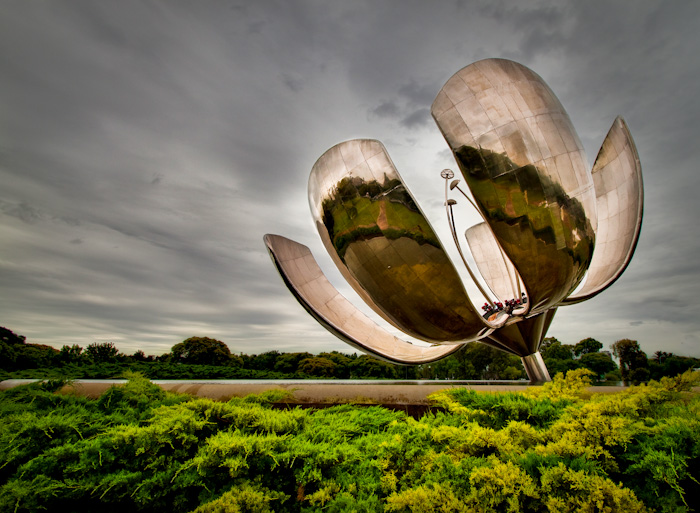 Flower sculpture, Buenos Aires, Argentina (HDR photo).