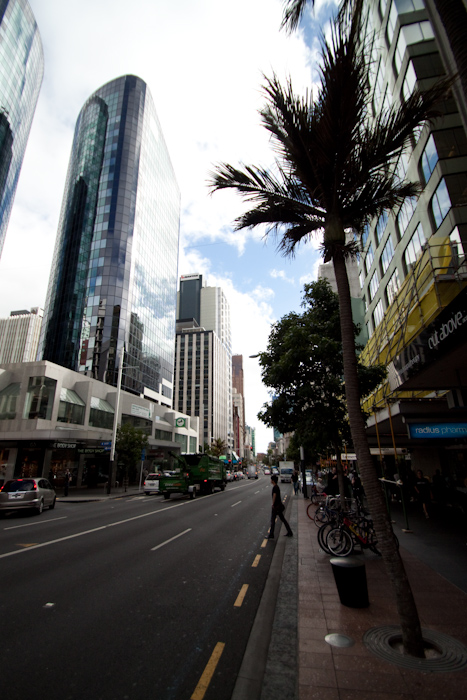 A street in the downtown area.