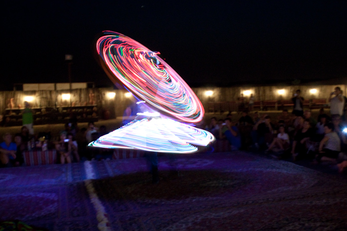 He even had a glow section of his show.