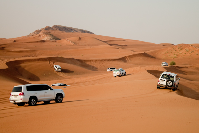 Us and loads of others! Each evening there are hundreds and hundreds of trucks ranging through this area of the desert.