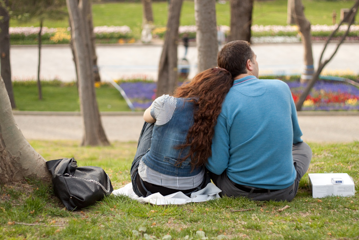 Lovers in the park.