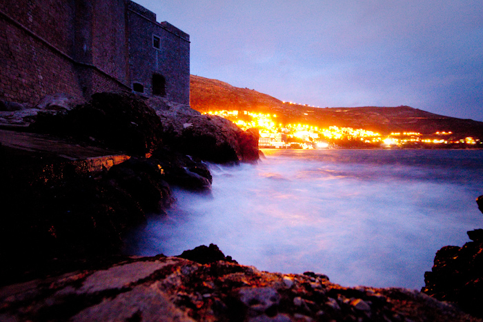 It's right on the limit here, as the street lights are overpowering the remaining light from the sky.