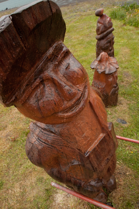 My only photo while off the ship in Seydisfjordur, some wooden sculptures.