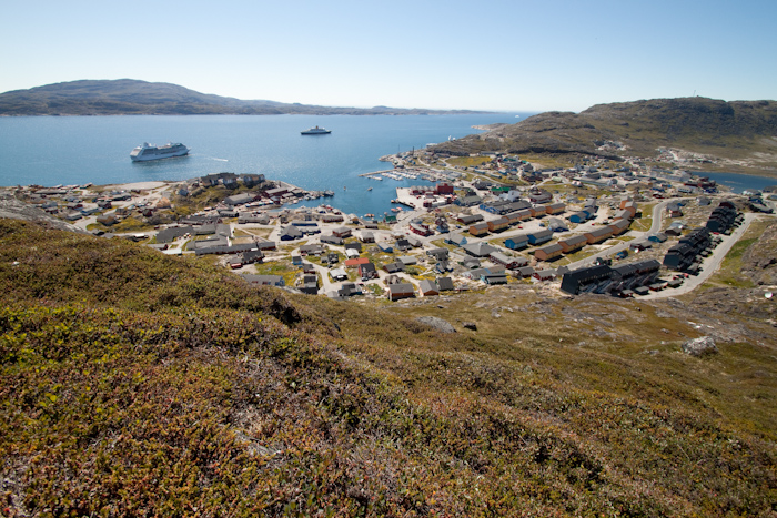 Qaqortoq from the top of the hill.