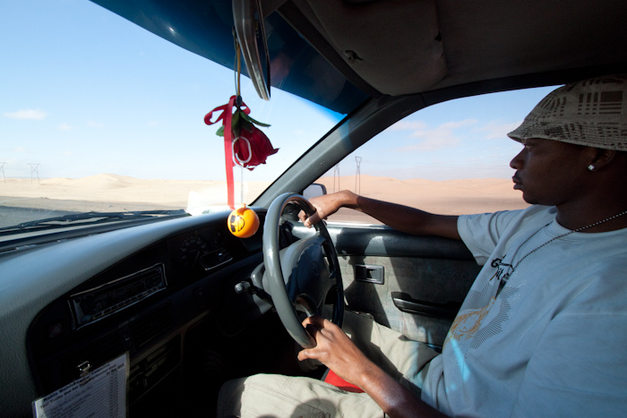 So on to Warvis Bay, Namibia! I took a shuttle bus from the port into town. On the way I saw Chris, another guest entertainer, wandering round and looking a bit lost for something to do. I offered a mini adventure, and we caught a cab out to the desert.