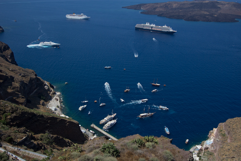 Summer cruising: Santorini, Greece.