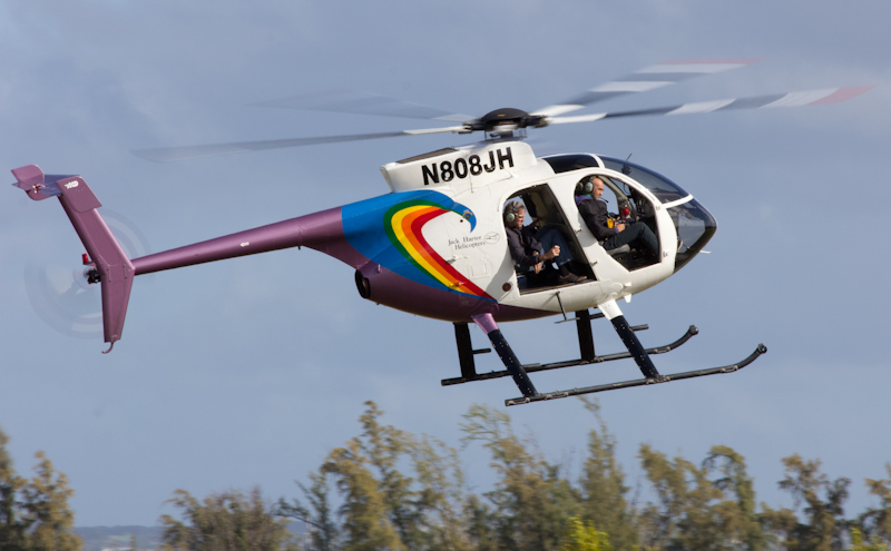 Hawaii on the Zaandam: Door-less helicopter for better photos but more rain in your face.