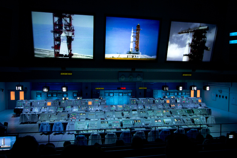 Kennedy Space Center: The real Apollo space launch command center, now transplanted to the Saturn V visitor center.